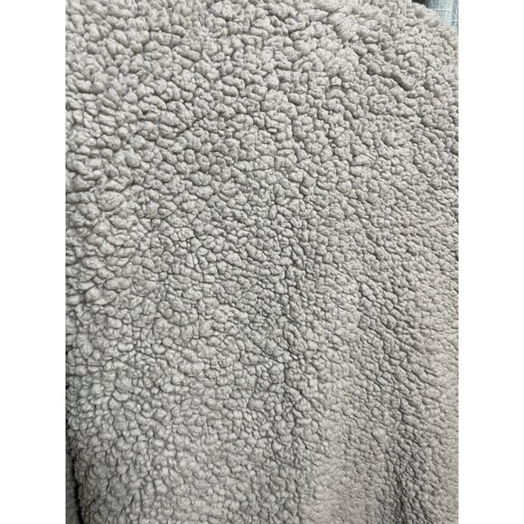 Maurices XL Teddy Bear Jacket Lined Gray Sherpa Zipped Drawstring - Picture 13 of 16